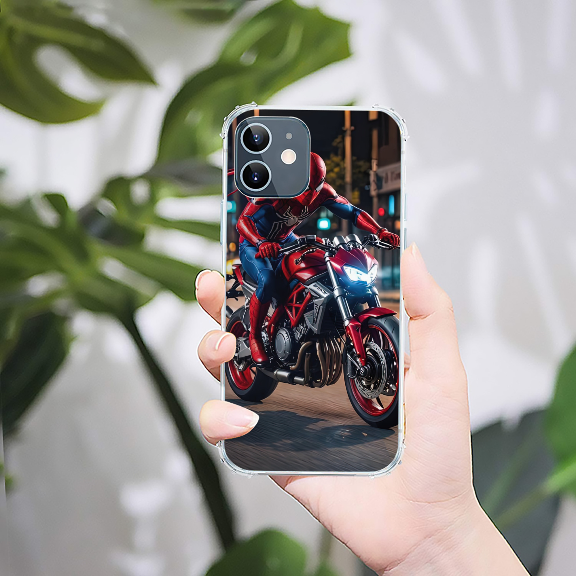 （画像用） Spider Man スパイダーマン 【iPhone 12シリーズ対応】透明スマホケース（クリアソフトケース）